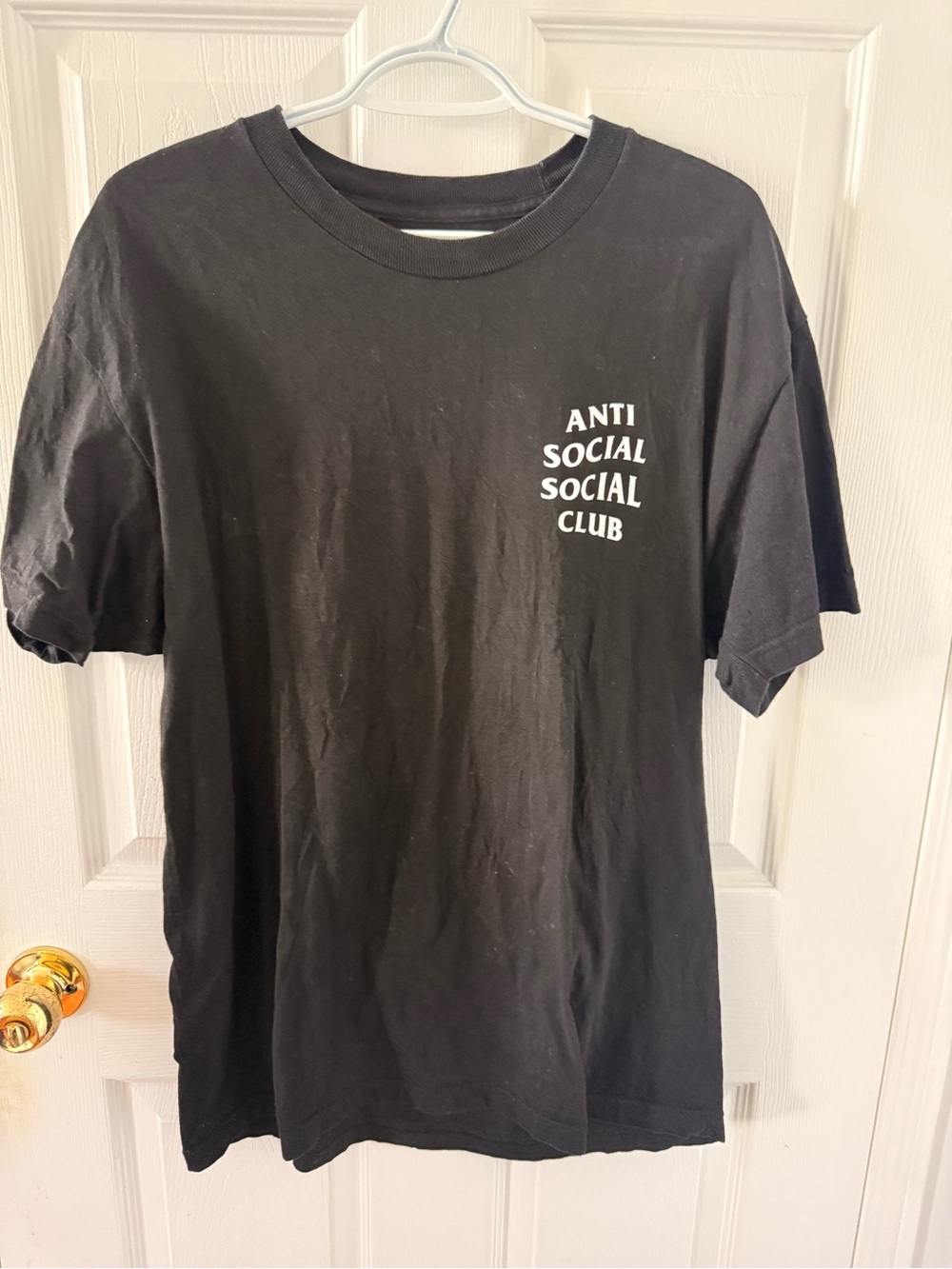 Anti Social Social Club Black Tee with White Logo